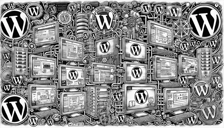 Computer images representing rapid website development on a mutli-site environment.