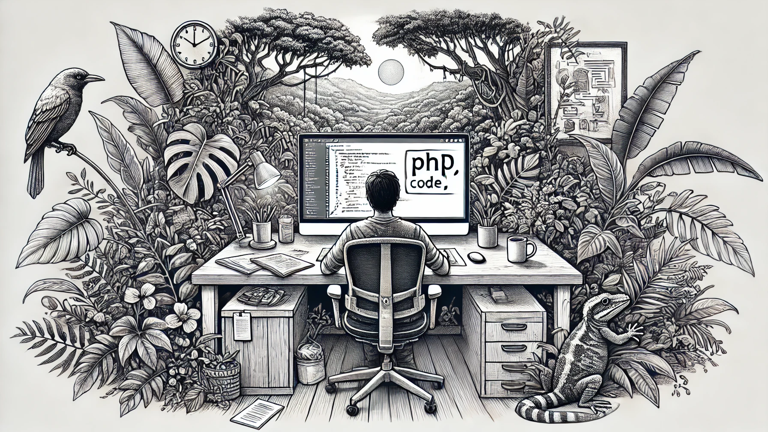 Made updating PHP code on a computer in the jungle