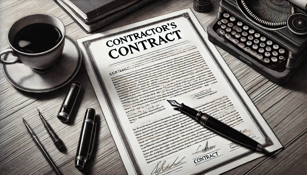 photo of a contract